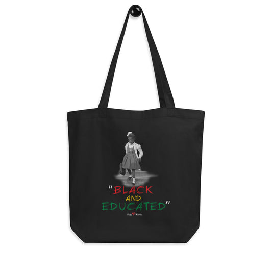 Black and Educated Eco Tote Bag